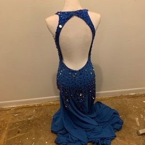 Ocean blue prom dress